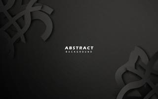 Abstract dark black papercut background vector