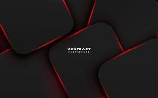 Abstract modern technology with red light background vector