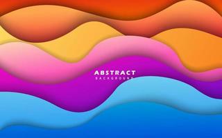 Abstract colorful waves shape background vector