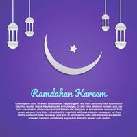 vector de corte de papel de fondo de ramadán