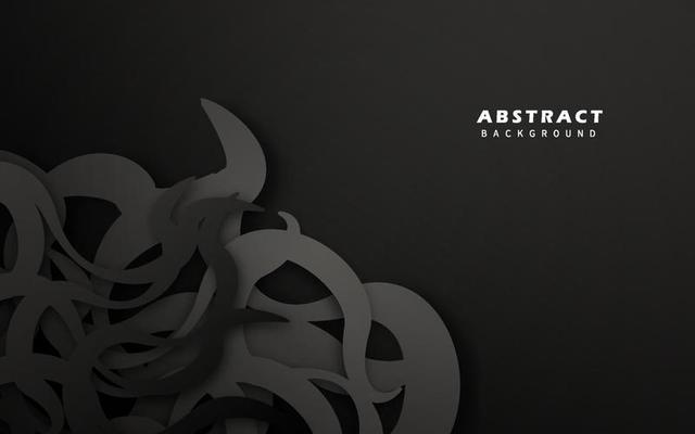 Abstract dark black papercut background