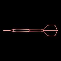 Neon dart arrow red color vector illustration flat style image