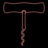 Neon corkscrew red color vector illustration flat style image