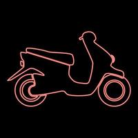 Neon scooter red color vector illustration flat style image