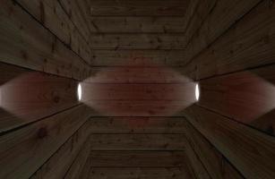 The brown barn wood wall and downlight. Wall texture background pattern. photo