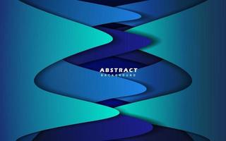 Abstract waves shape blue background vector