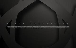 fondo de corte de papel negro oscuro abstracto vector