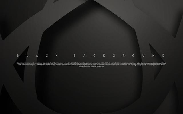 Abstract dark black papercut background
