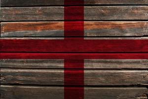Flag of England on wood photo