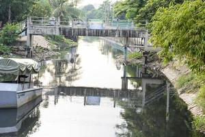 Polluted canal in Bangkok photo