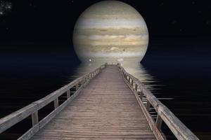 Planet Jupiter. Elements of the furnished by NASA. photo