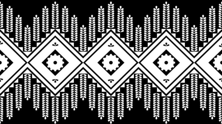 Native-style Geometric Pattern Designs are used to Destroy Fabrics, Backgrounds, and Accessories.