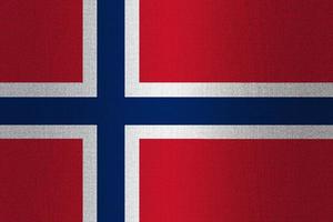 bandera de noruega en piedra foto