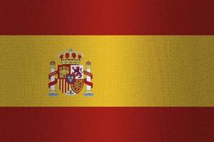 Flag of Spain on stone photo