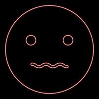 Neon smiley red color vector illustration flat style image