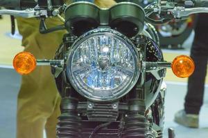 The motorcycle headlights