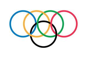 Olympic style rings. Includes clipping path. photo