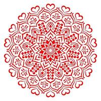 patrón de mandala para colorear la página del libro. mandala redondo con estilo floral. vector