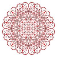 mandala pattern for Coloring book page. Round Mandala with floral style. vector
