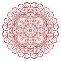 patrón de mandala para colorear la página del libro. mandala redondo con estilo floral. vector