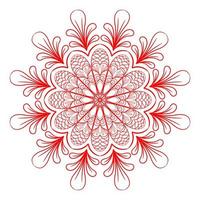 mandala pattern for Coloring book page. Round Mandala with floral style. vector