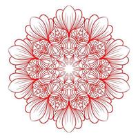 patrón de mandala para colorear la página del libro. mandala redondo con estilo floral. vector