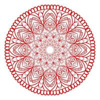 mandala pattern for Coloring book page. Round Mandala with floral style. vector