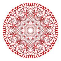 patrón de mandala para colorear la página del libro. mandala redondo con estilo floral. vector