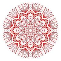 mandala pattern for Coloring book page. Round Mandala with floral style. vector