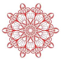 mandala pattern for Coloring book page. Round Mandala with floral style. vector