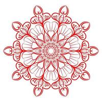 patrón de mandala para colorear la página del libro. mandala redondo con estilo floral. vector