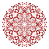 patrón de mandala para colorear la página del libro. mandala redondo con estilo floral. vector