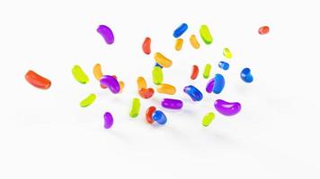 Transparent jelly beans set. Realistic illustration. Good for packaging design Jellybeans isolated on white background Pile of tasty bright jelly beans Round colorful 3d illustration3d Illustration 3d