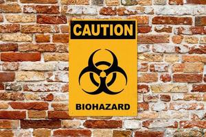 Caution biohazard sign photo