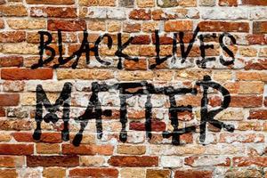 Black lives matter faux graffiti photo