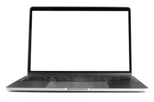 computer laptop isolate on white background photo