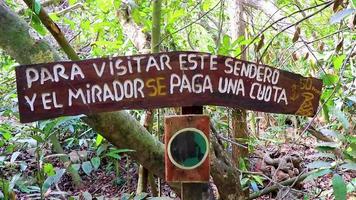 Muyil Quintana Roo Mexico 2022 Sian Kaan National Park information entrance welcome sing board Mexico.