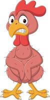 Cartoon funny turkey bird without feather vector
