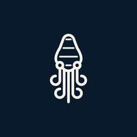 Octopus simple logo design. Creative logo. vector