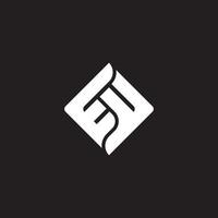 diseño de logotipo de monograma de letra inicial ef. vector