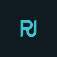 Initial letter RJ monogram logo design. vector