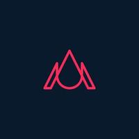 AM initial monogram logo design. vector