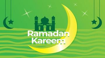 Ilustración de diseño de fondo de banner de ramadan kareem vector