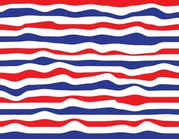 Wavy lines hand drawn pattern. Abstract geometric background design. Vector red and blue pattern on white background