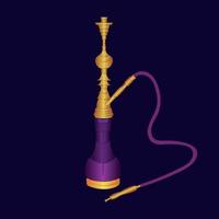 Hookah drawing. Hookah Bar. Vector illustration.