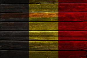 Flag of Belgium on wood photo