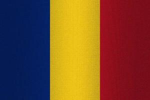 Flag of Romania on stone photo