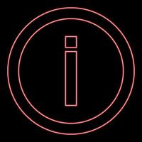 Neon information red color vector illustration flat style image
