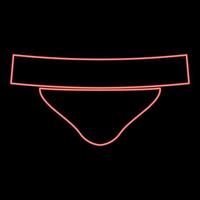 Neon women's panties red color vector illustration flat style image