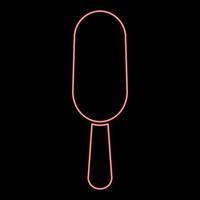 Neon ice cream red color vector illustration flat style image